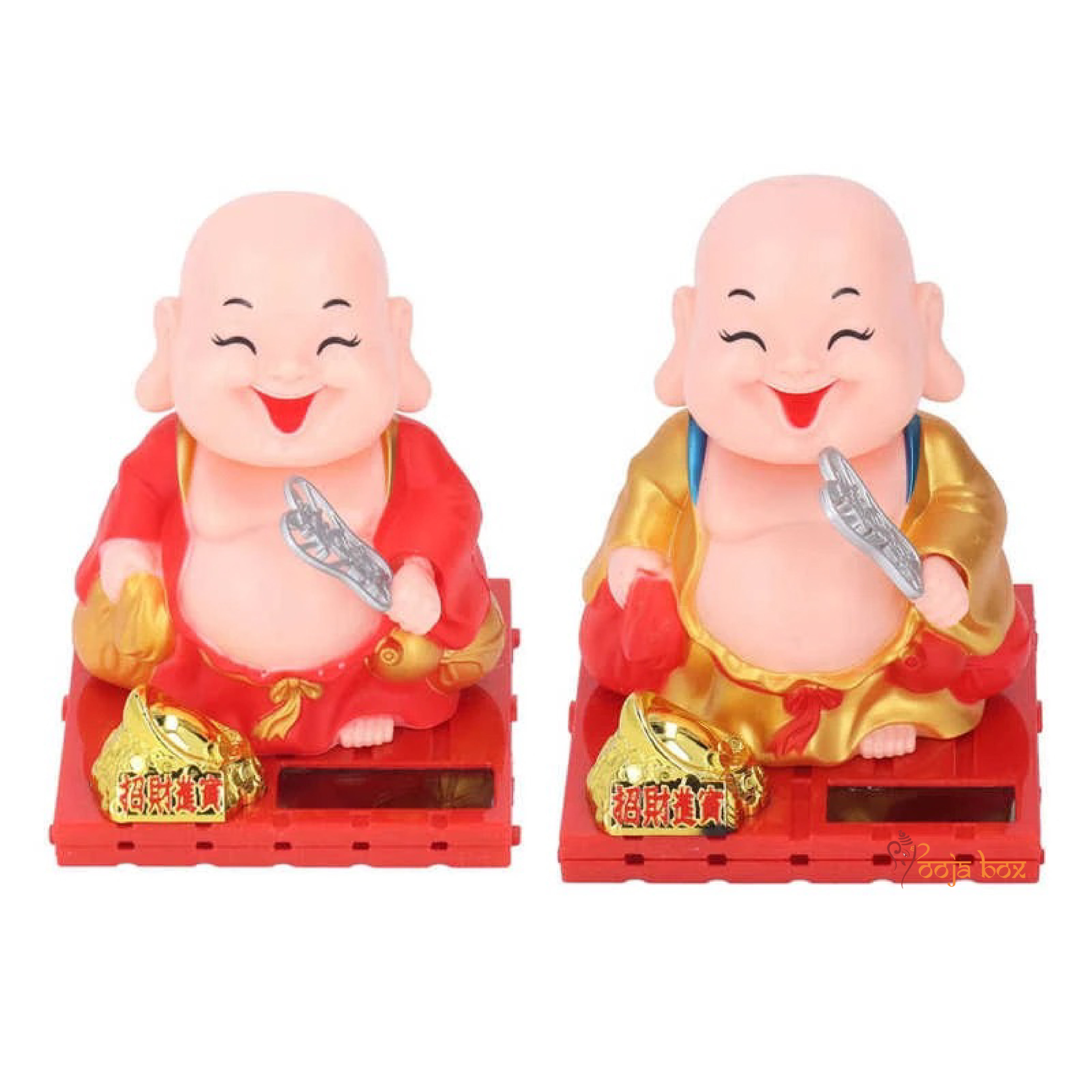 The "Ritualistic Monk" laughing Buddha holding a money bag