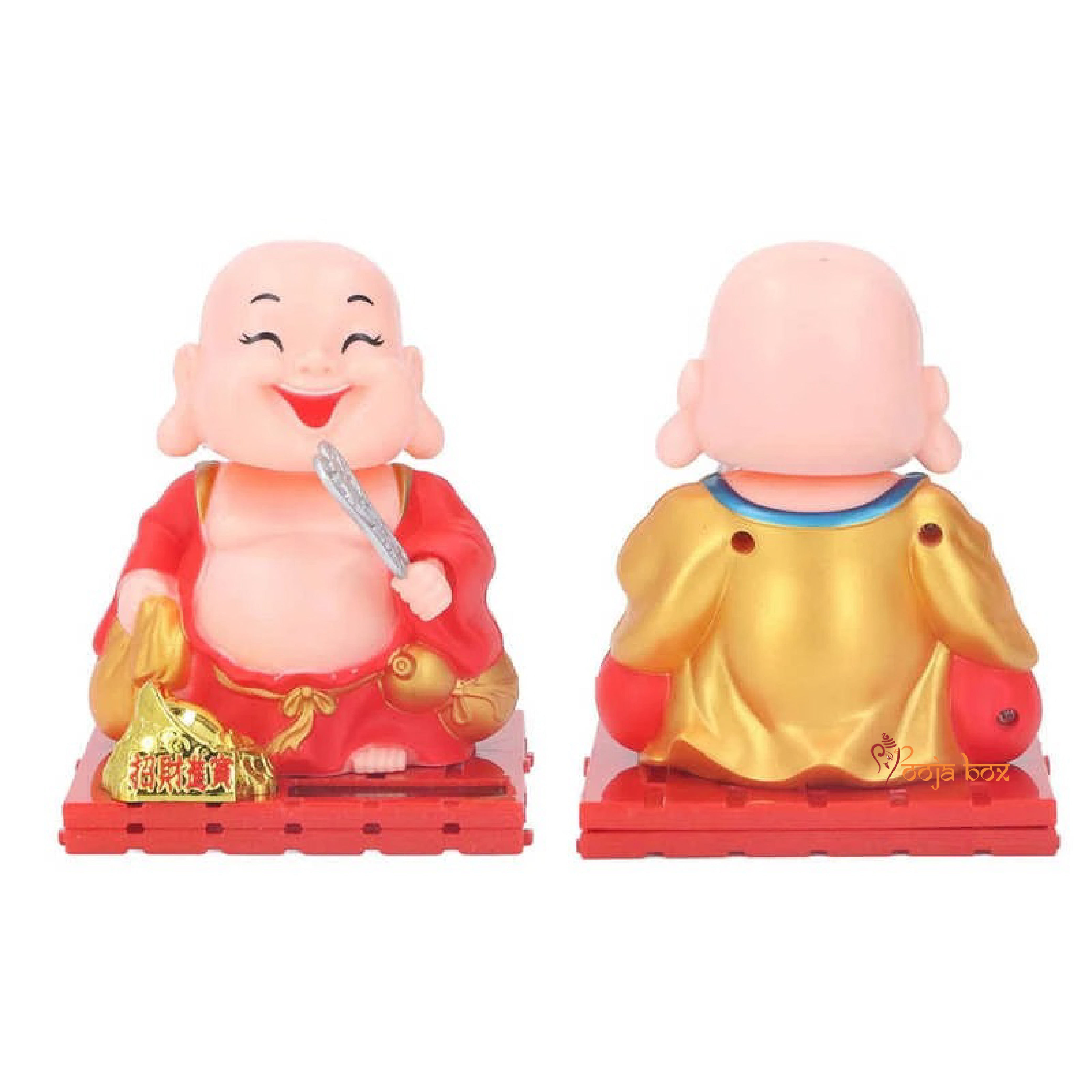 The "Ritualistic Monk" laughing Buddha holding a money bag