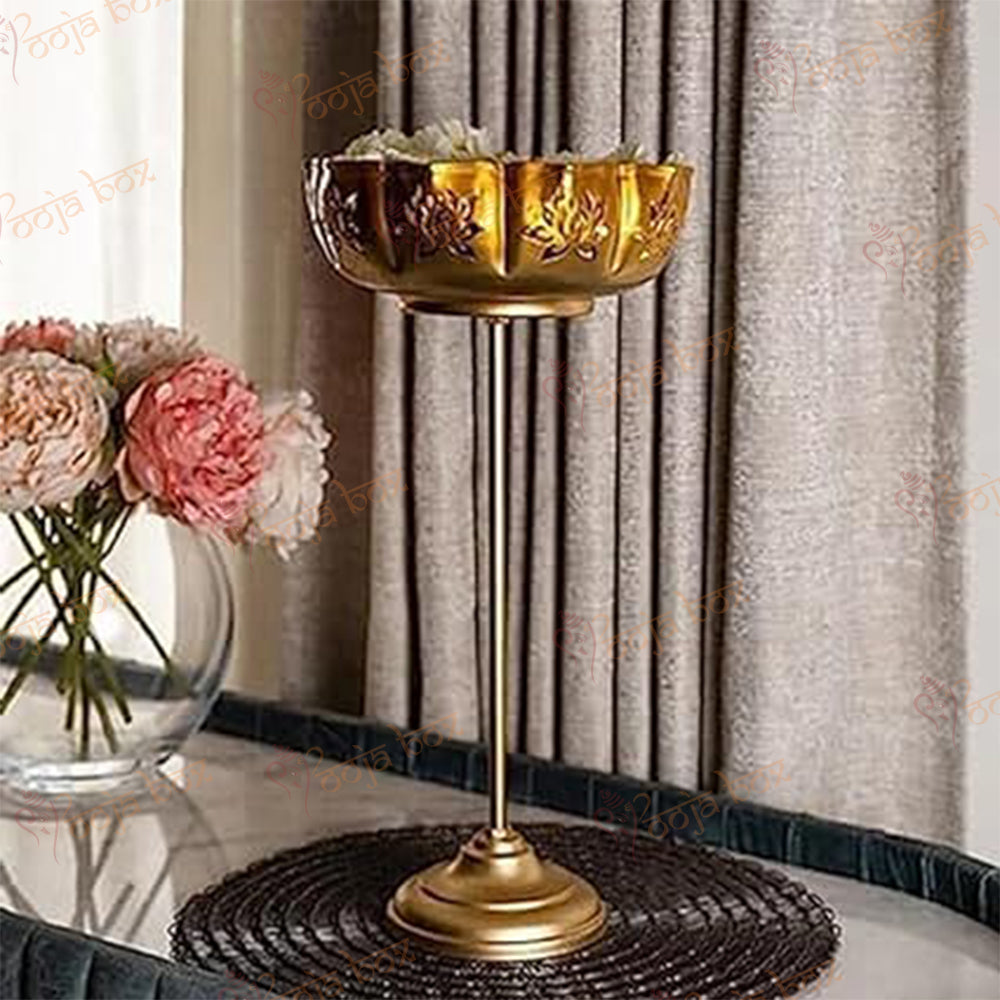 Standing Lotus Designer Cutting Urli