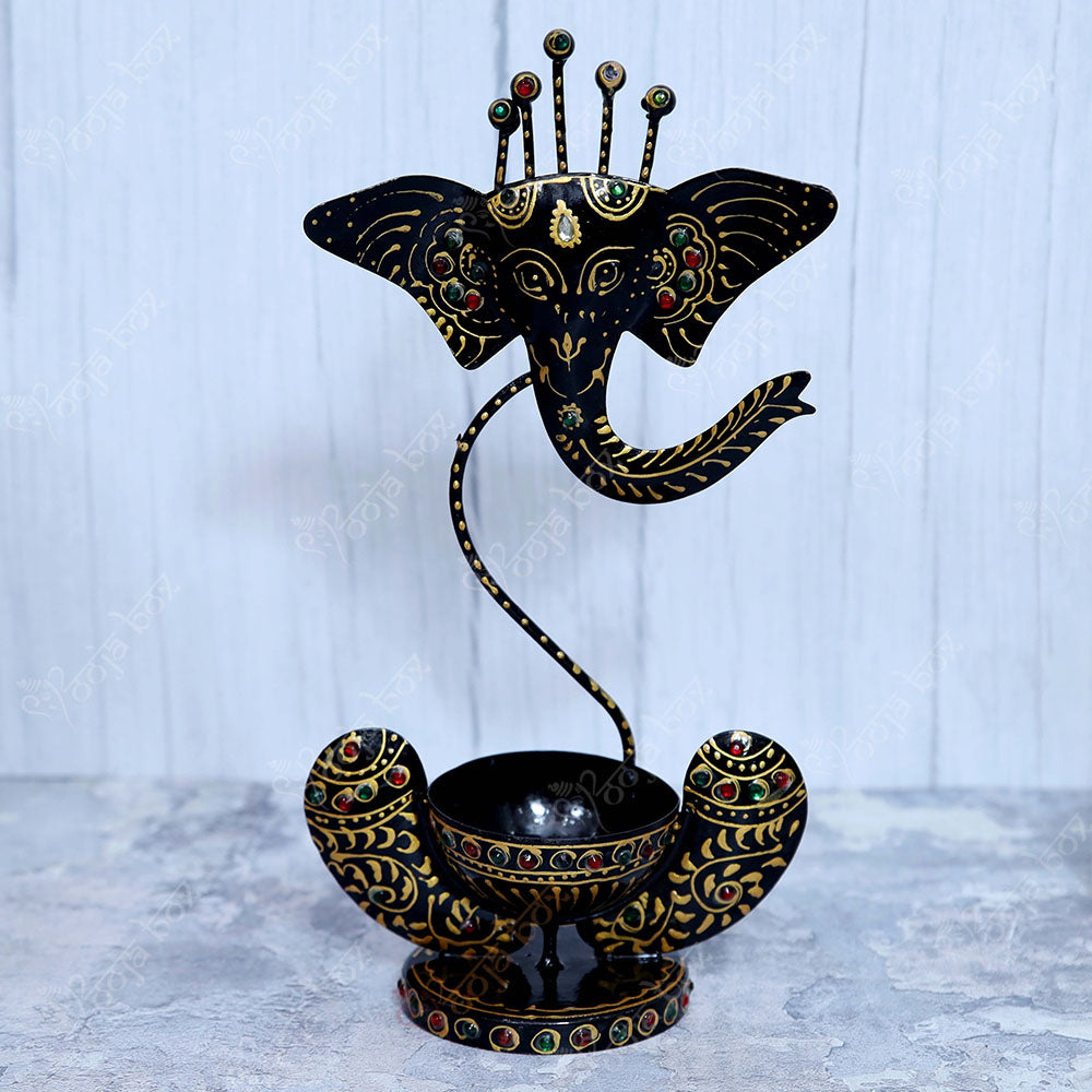 Stylish Ganesha With Diya