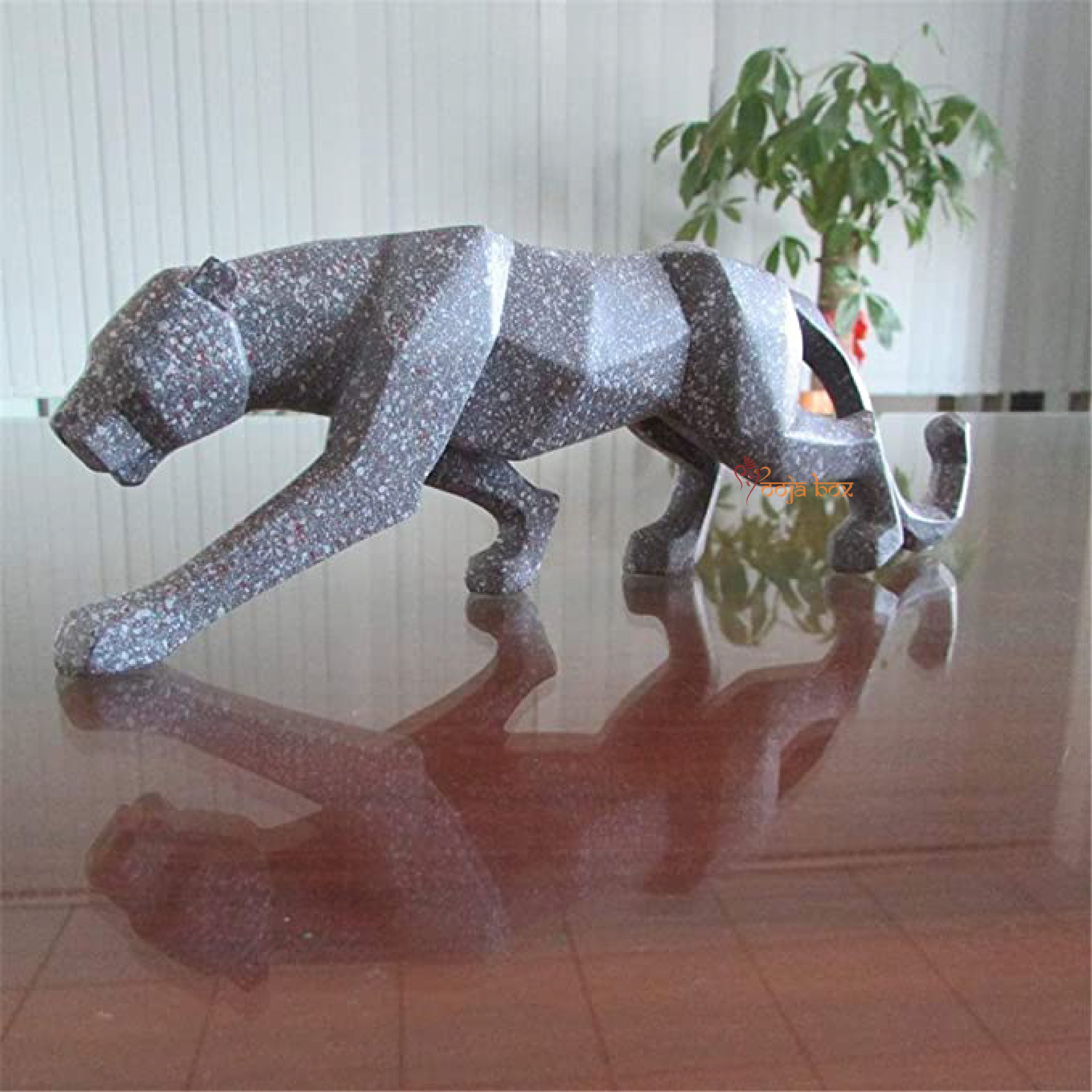 Sparkling Leopard Sculpture Set Of One