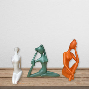 Abstract Art Ceramic Yoga Poses Figurine