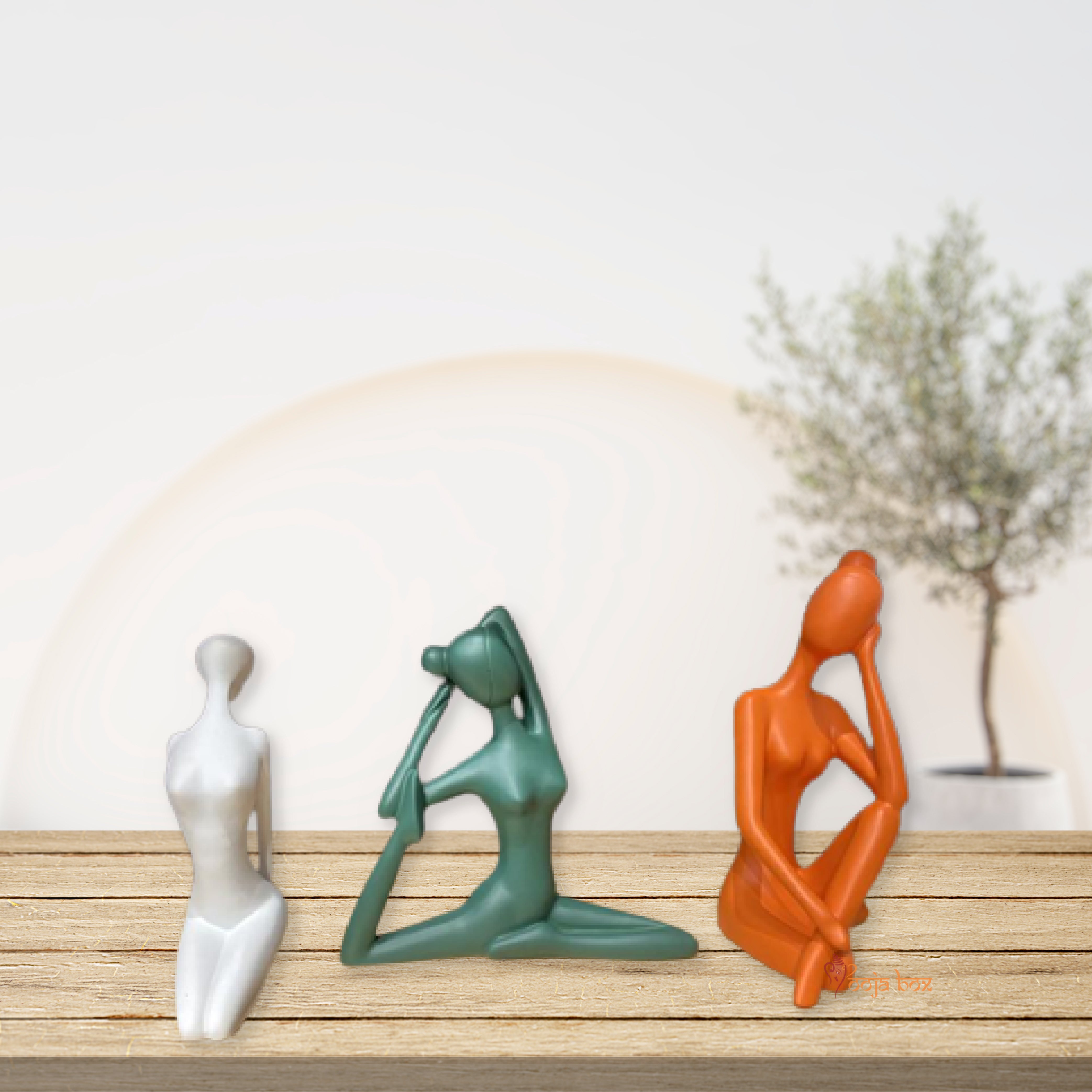 Abstract Art Ceramic Yoga Poses Figurine