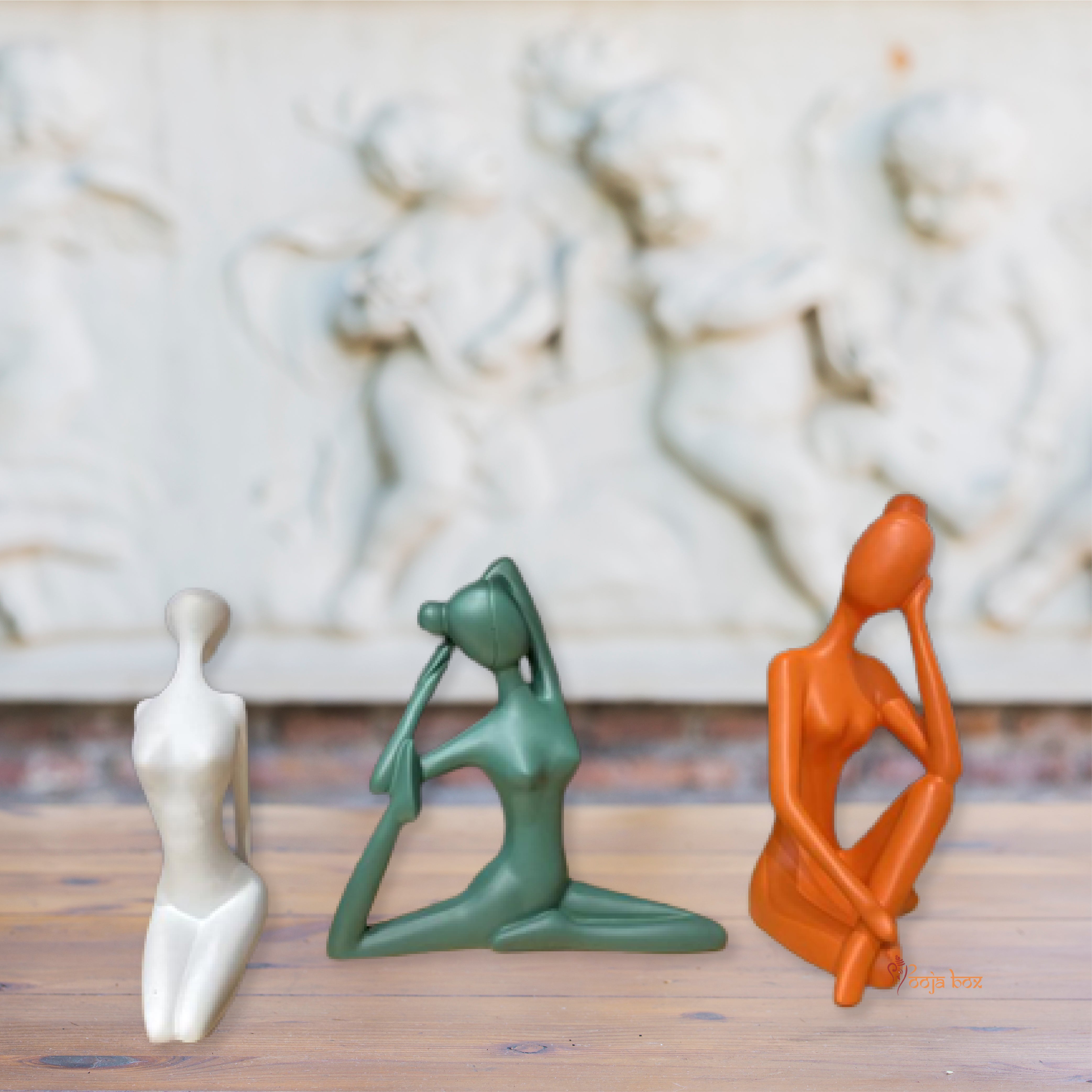 Abstract Art Ceramic Yoga Poses Figurine