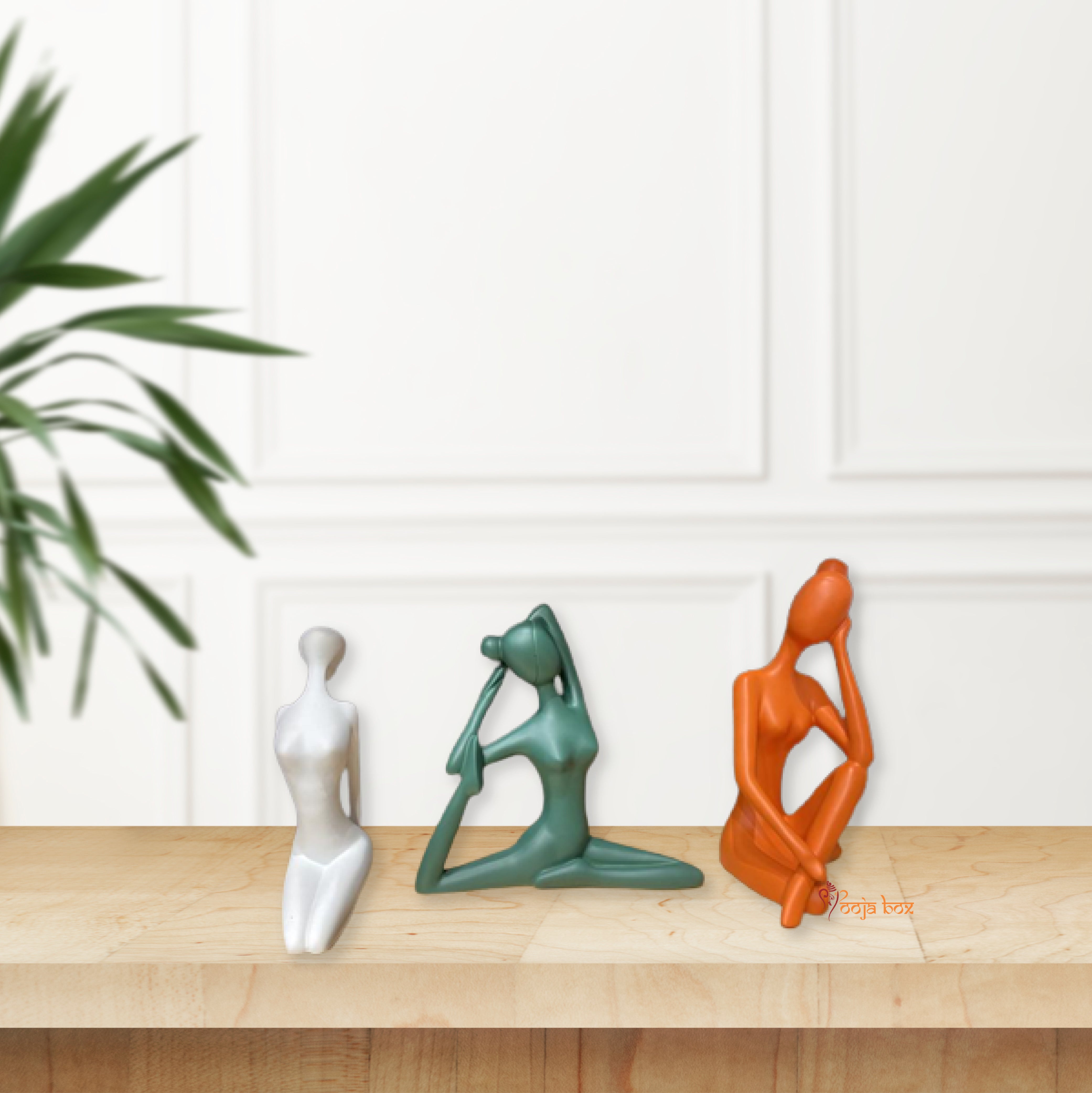 Abstract Art Ceramic Yoga Poses Figurine