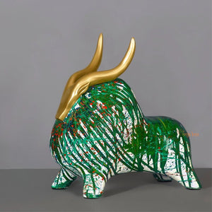 Multicolor Decorative Showpiece of Himalayan Yak for Home Decor