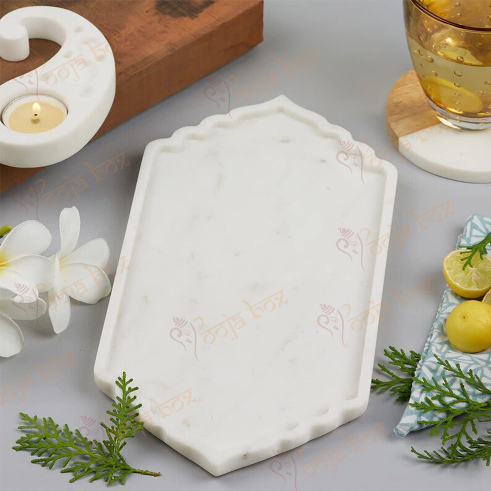 White Marble Platter Tray