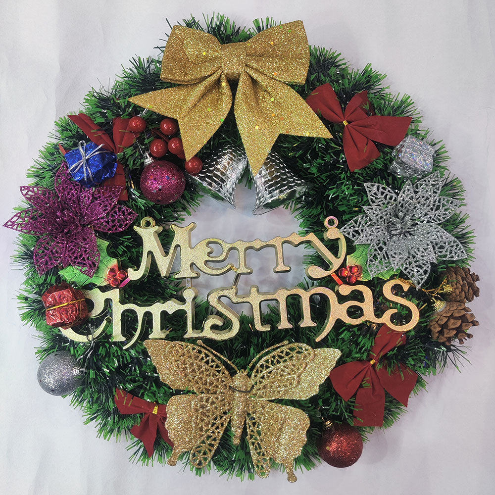 Christmas Green Wreath Wall Hanging Home Decoration | Designer Christmas wreaths for front door