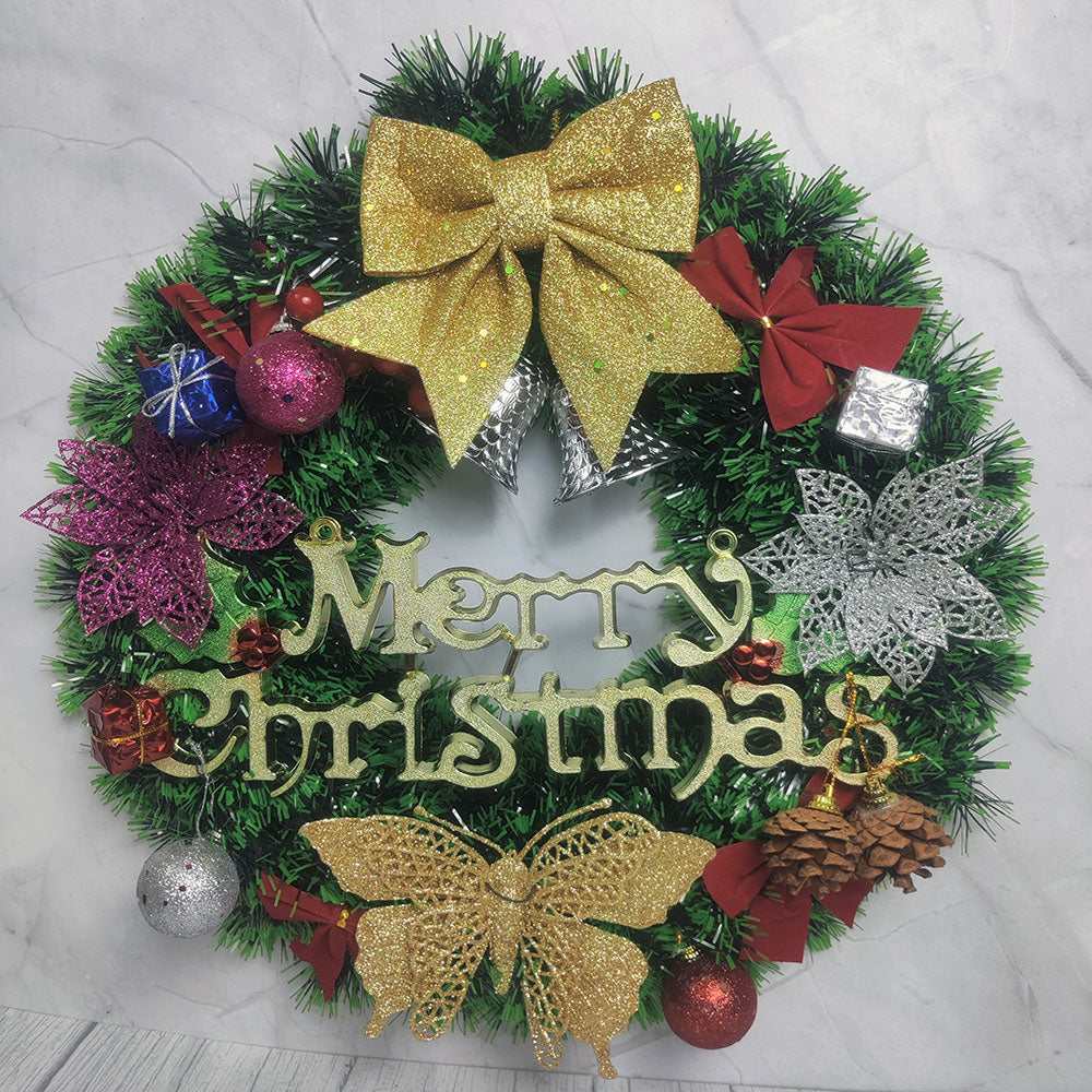 Christmas Green Wreath Wall Hanging Home Decoration | Designer Christmas wreaths for front door