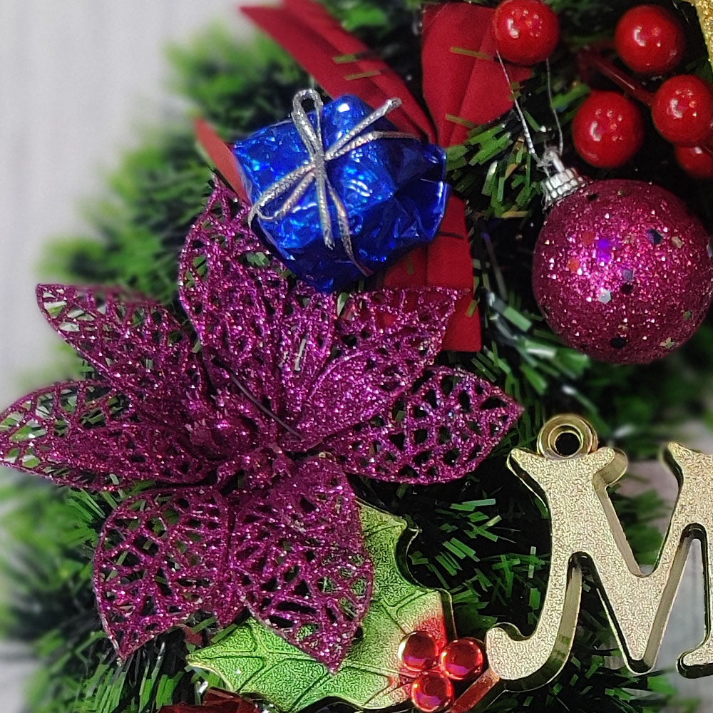 Christmas Green Wreath Wall Hanging Home Decoration | Designer Christmas wreaths for front door