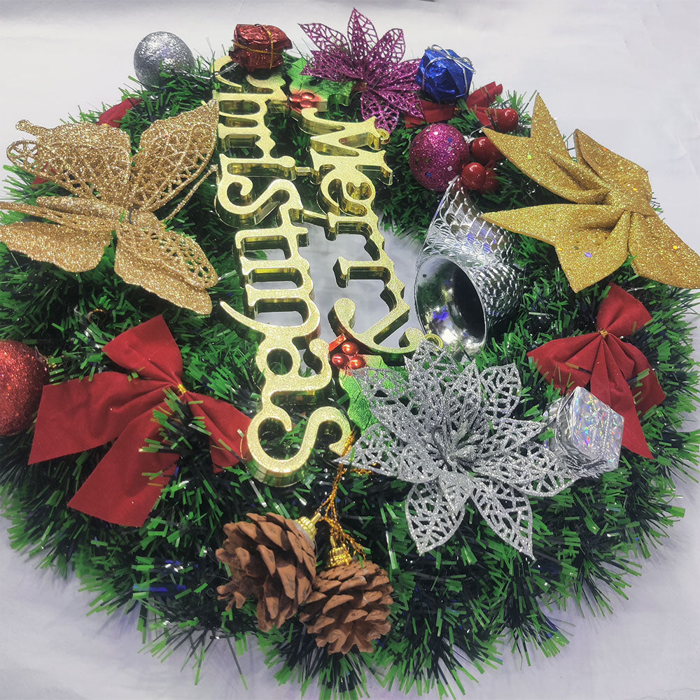 Christmas Green Wreath Wall Hanging Home Decoration | Designer Christmas wreaths for front door