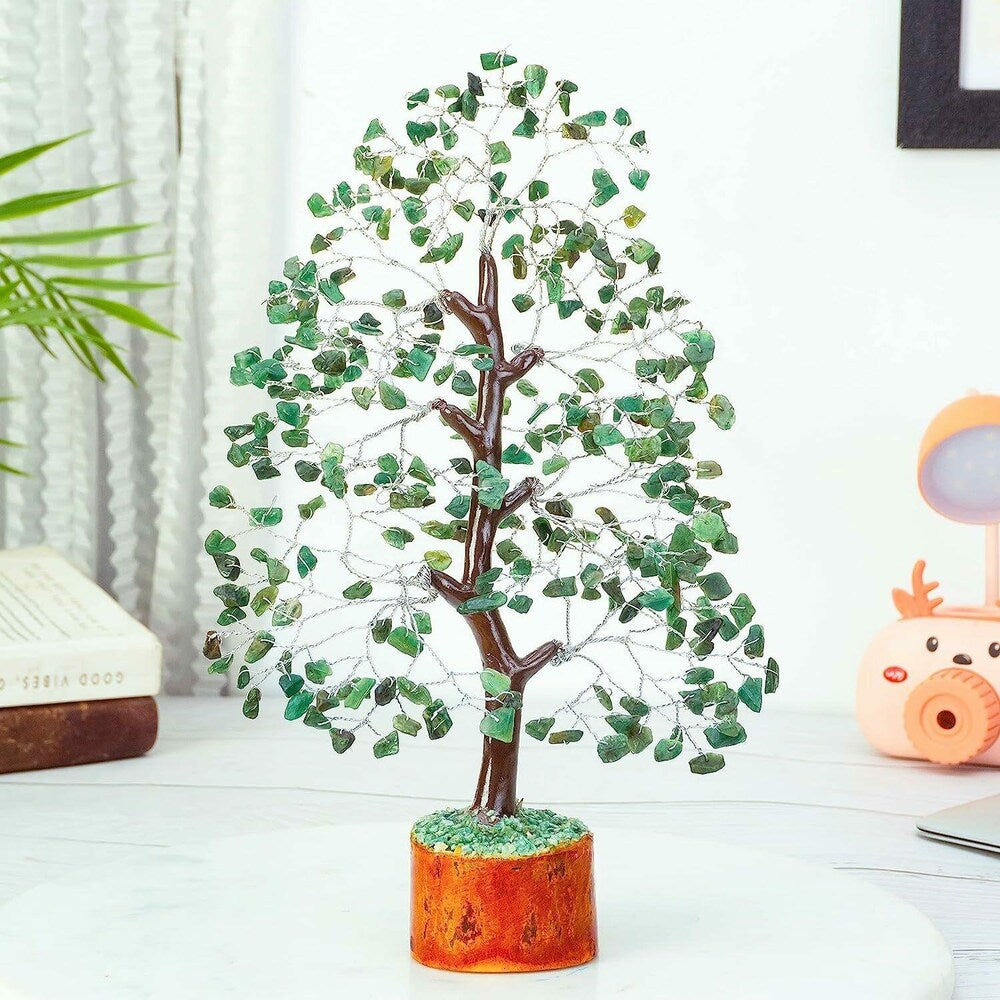 green aventurine money tree Aventurine Feng Shui Natural Healing Crystal Gemstone Fortune Tree – PoojaBox