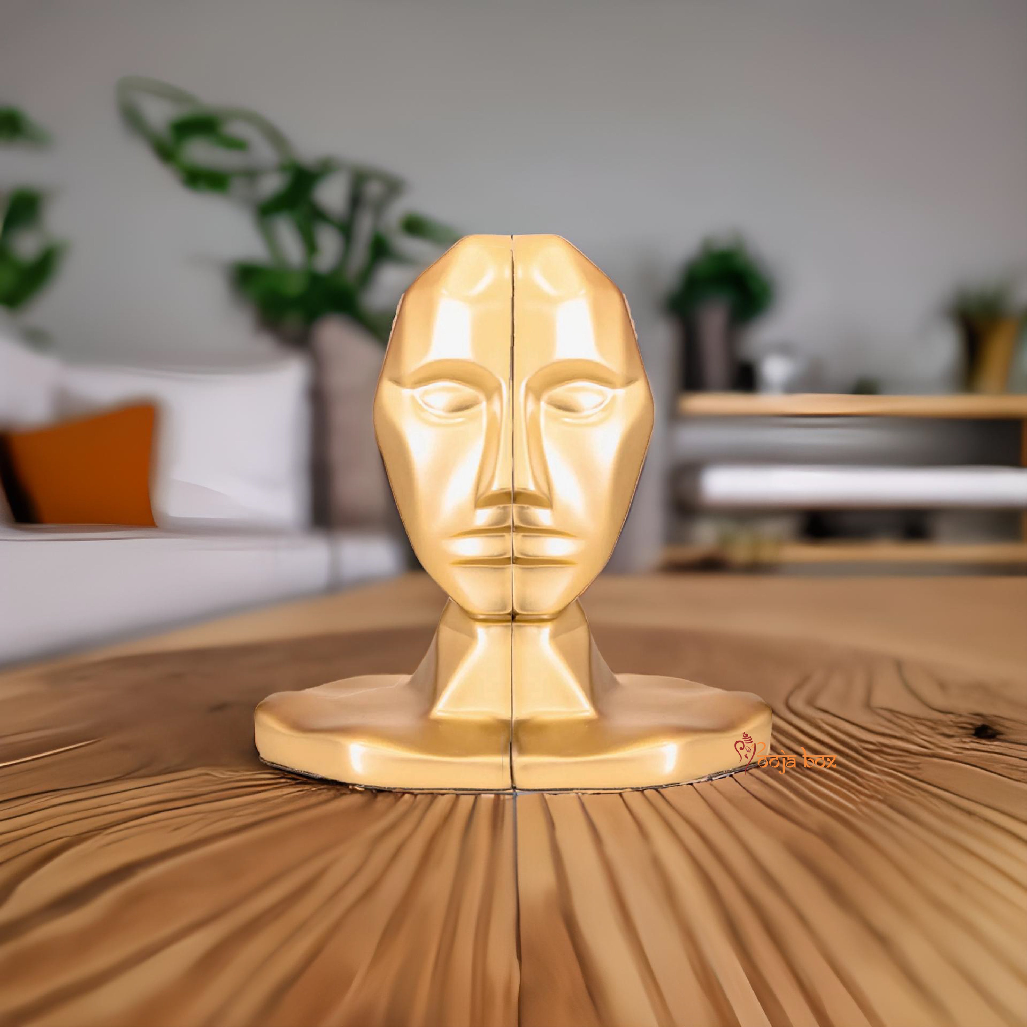 Philosophical Human Face Bookend