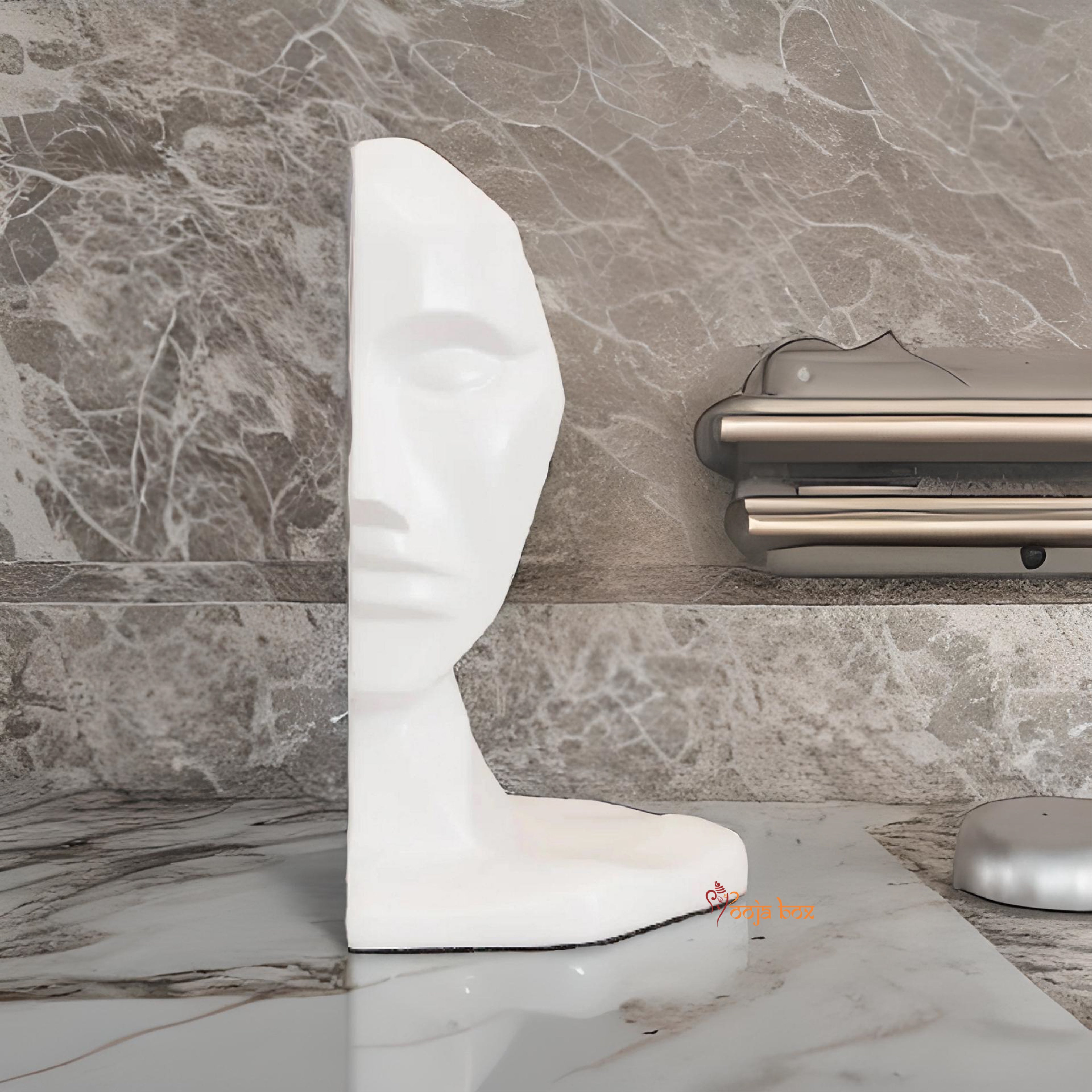 Philosophical Human Face Bookend