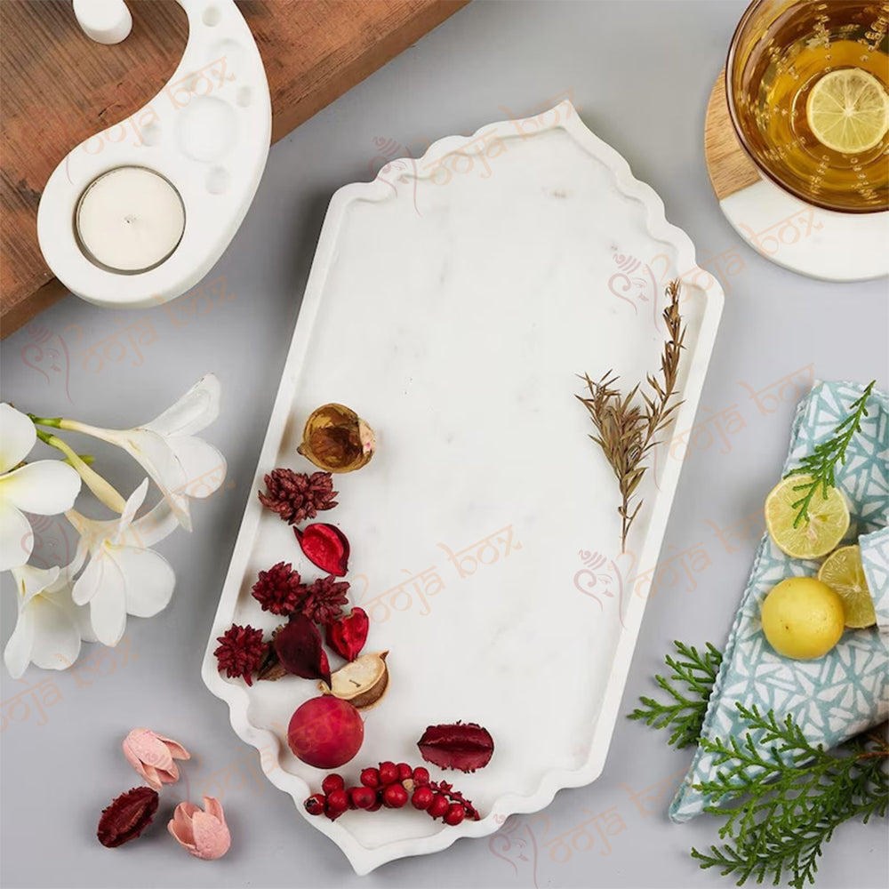 White Marble Platter Tray